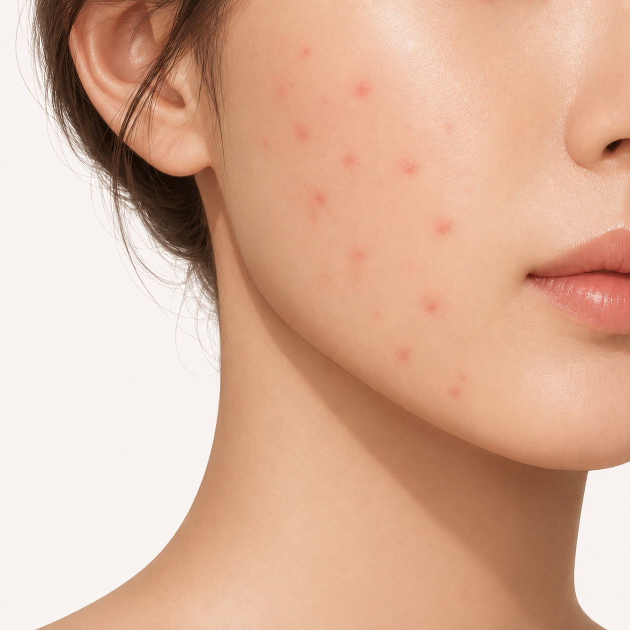 Post-inflammatory erythema illustration