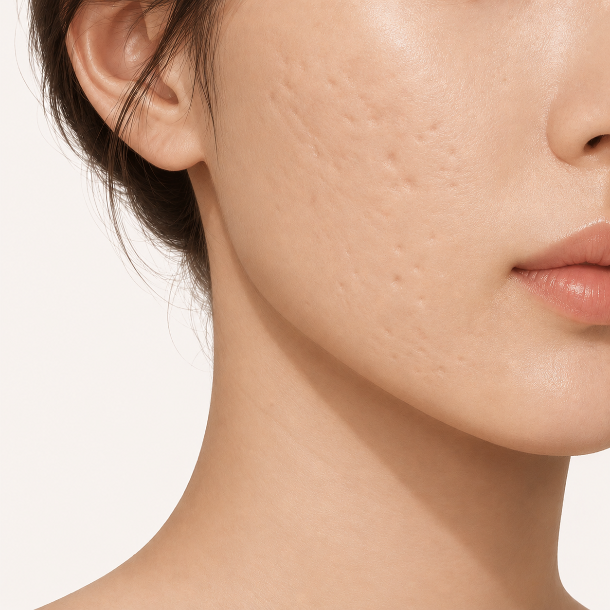 Acne scars illustration