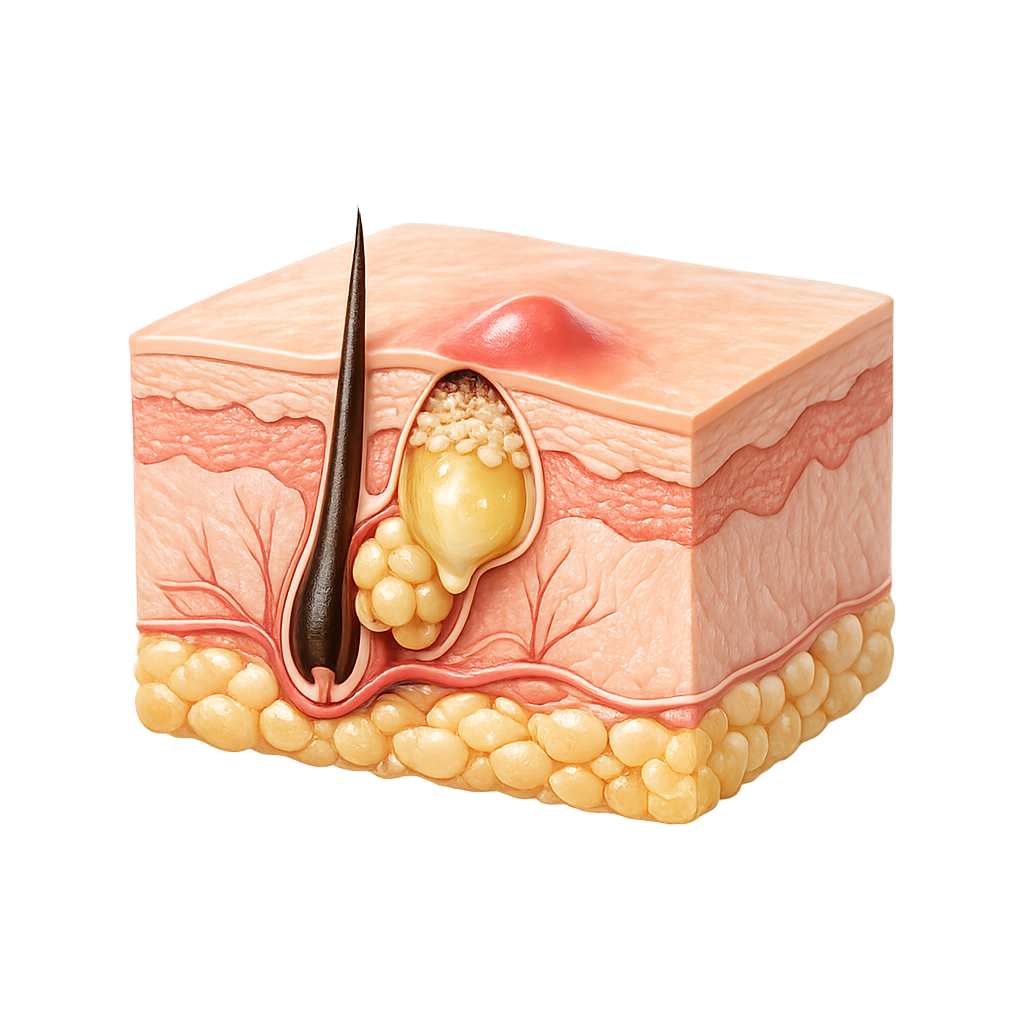 Illustration of papules