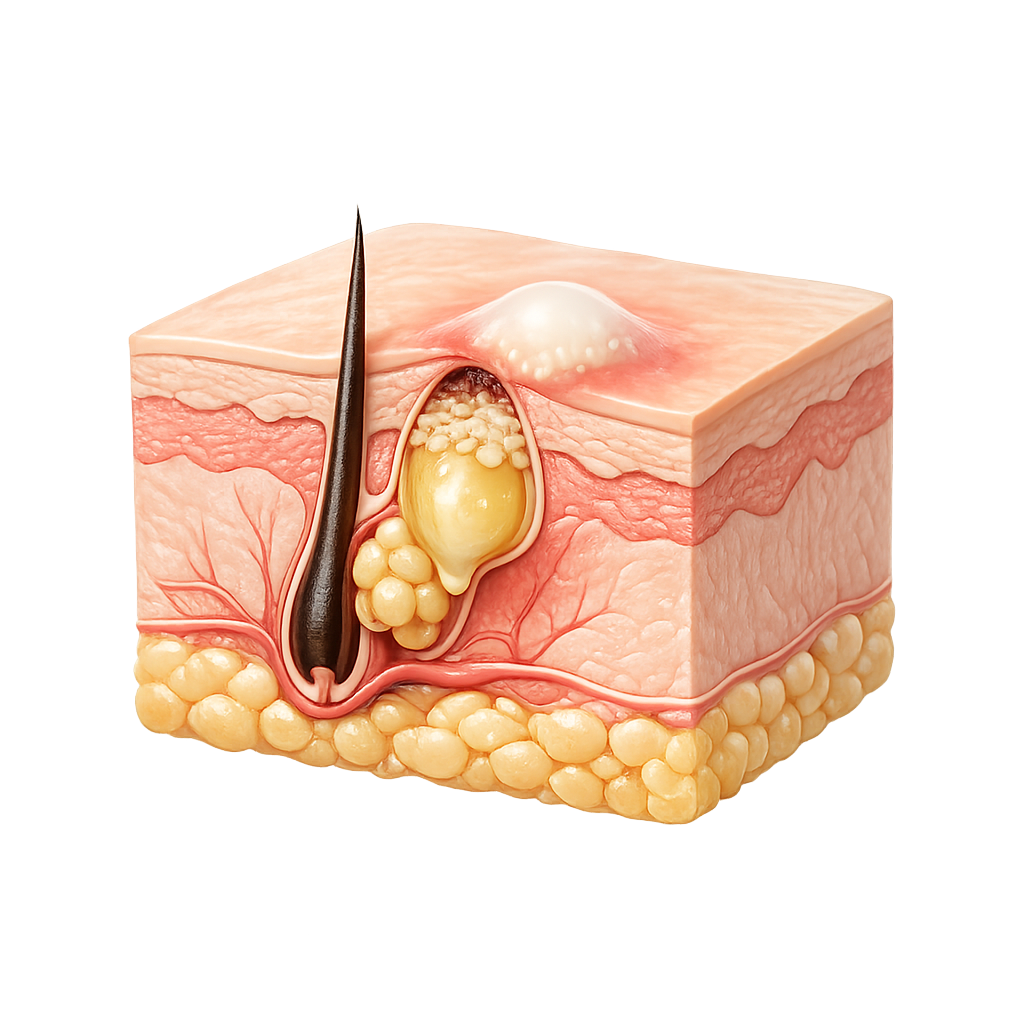 Illustration of pustules