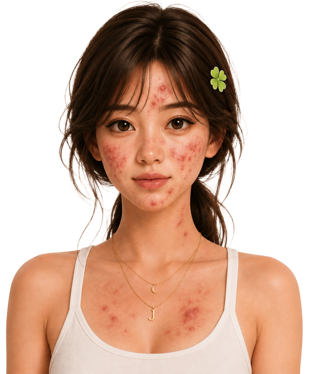 Illustration of severe acne