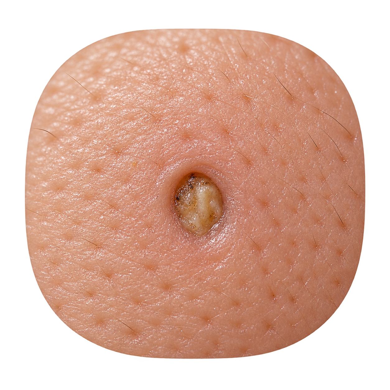 Blocked pore