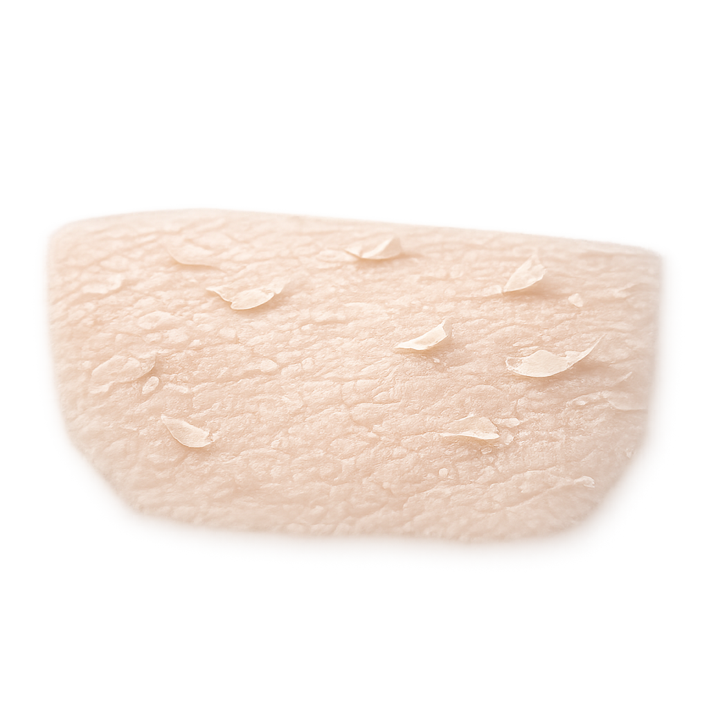 Dry skin develops