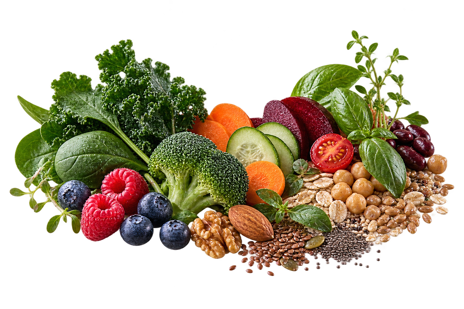 Variety of plant foods