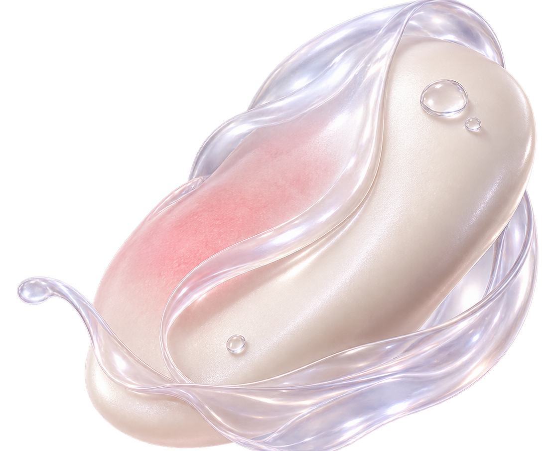 Skincare illustration representing soothing and supporting skin