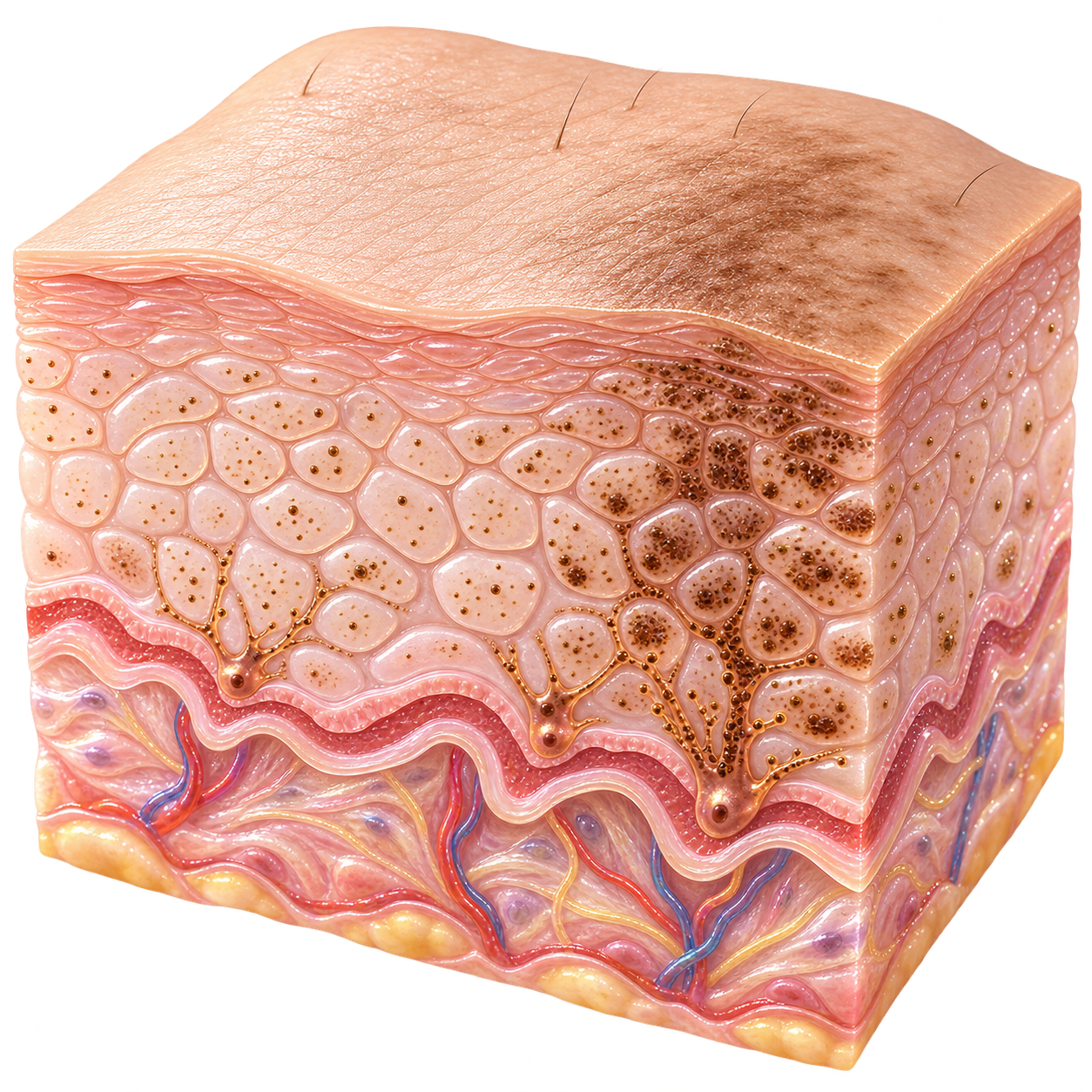 Melanin accumulation