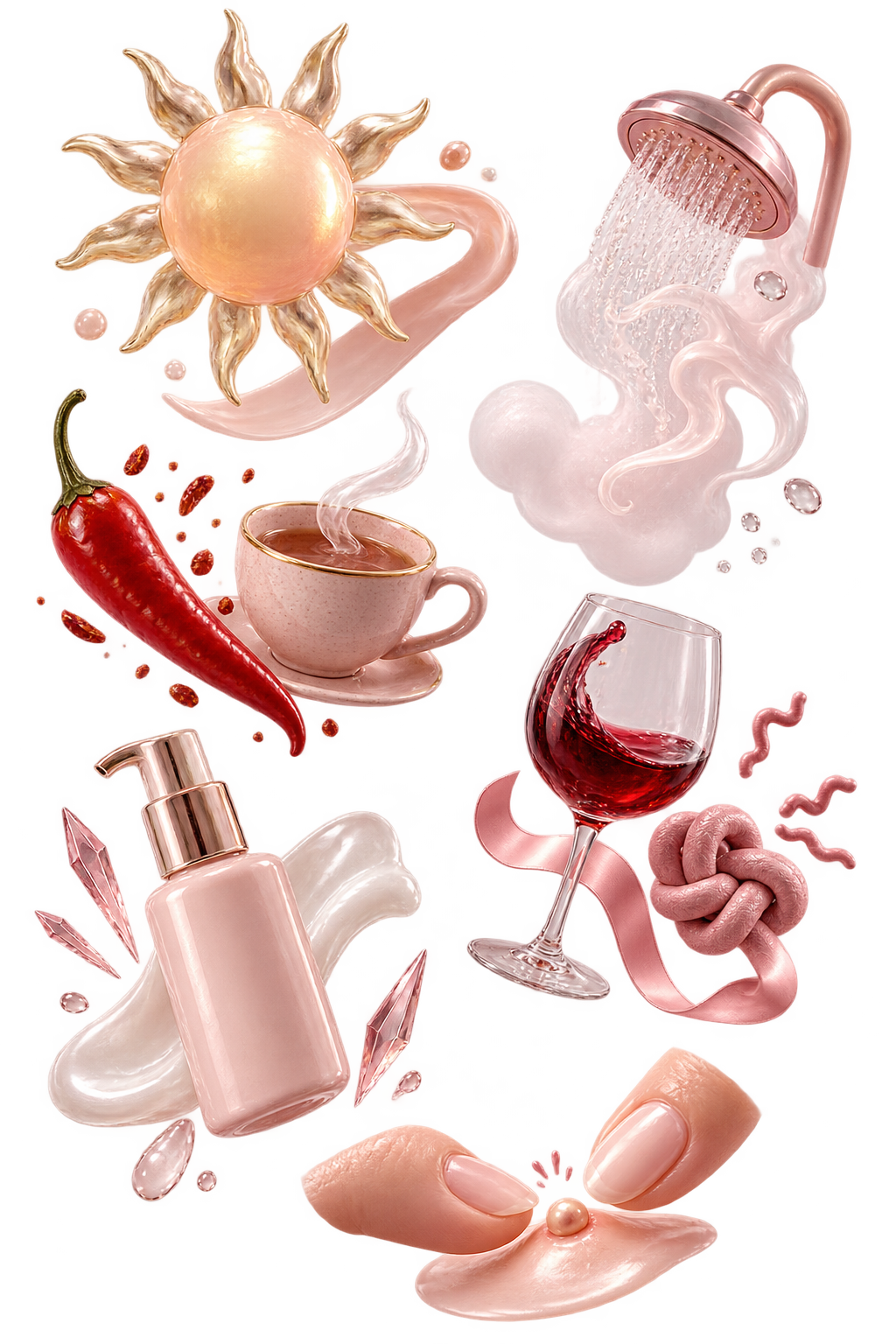 Illustration representing irritated rosacea-prone skin