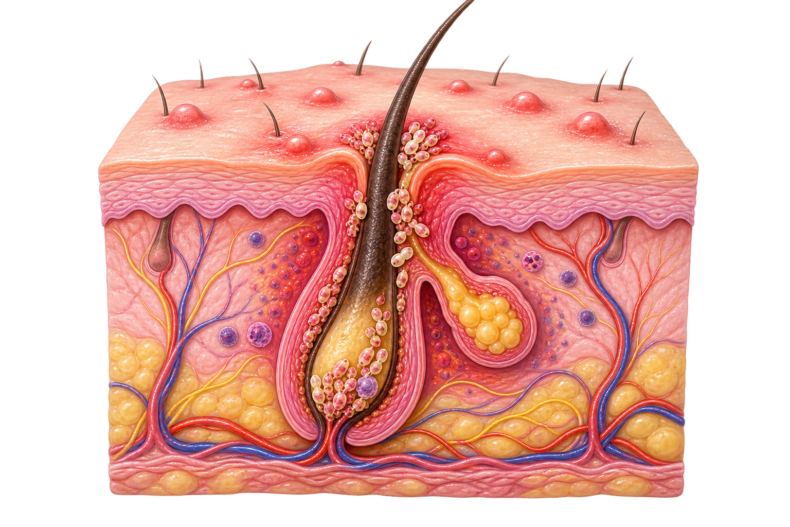 Illustration of fungal acne