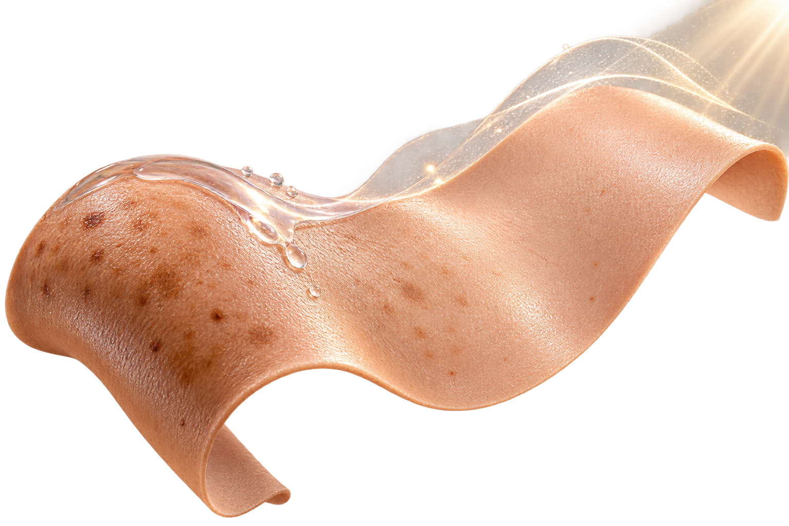 Illustration showing improved uneven skin tone